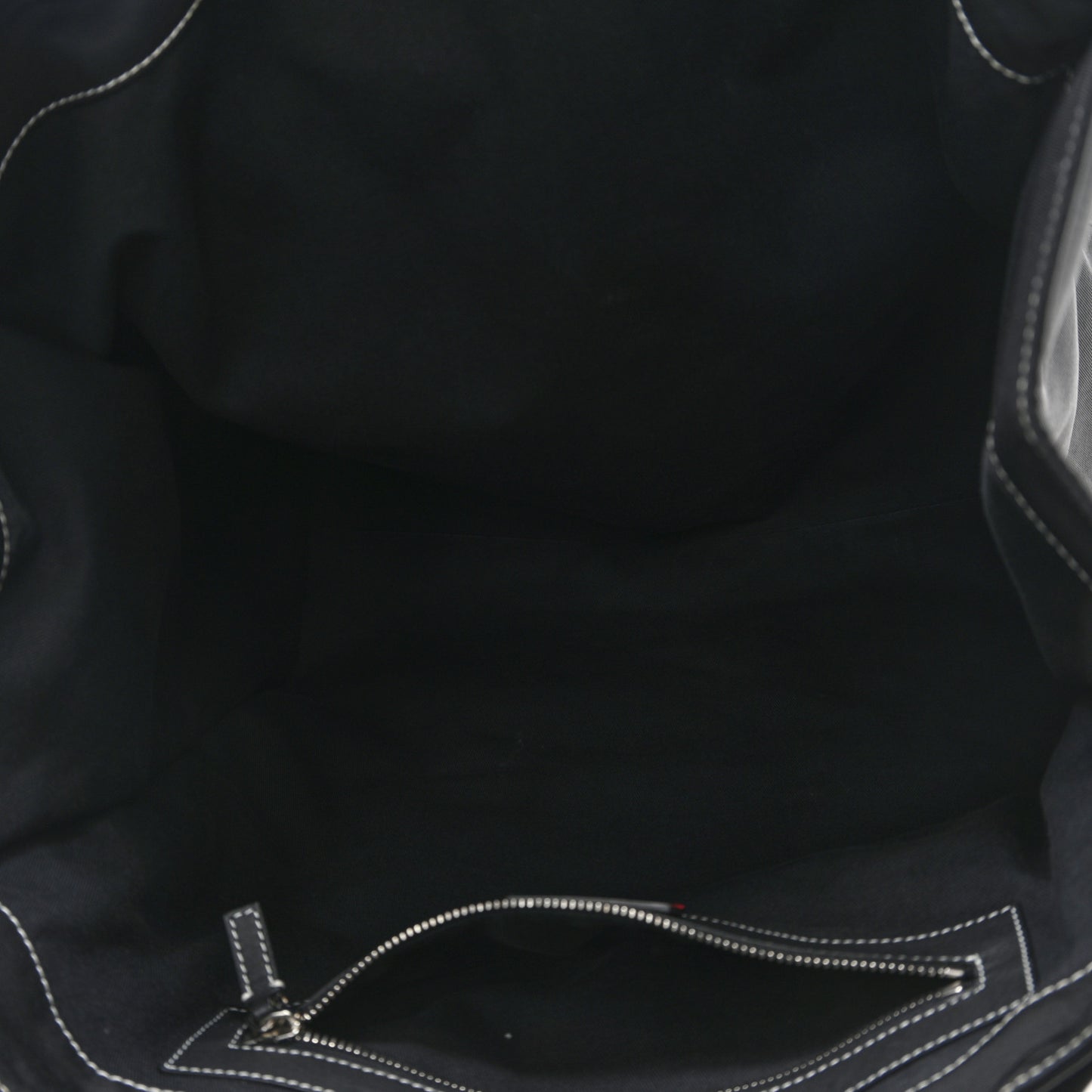 Canvas Calfskin Rockstud Large Tote  Black