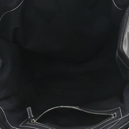 Valentino Garavani Canvas Calfskin Rockstud Large Tote  Black 5 of 10