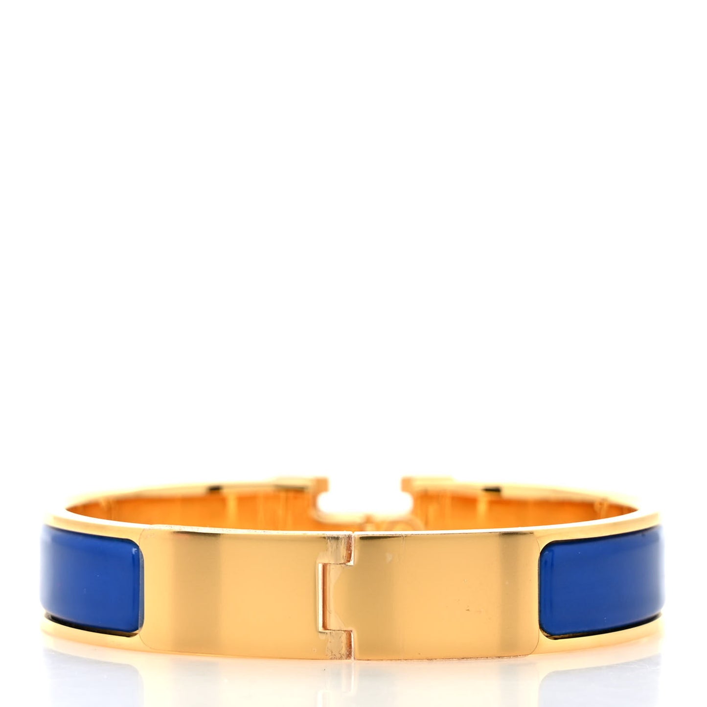 Narrow Enamel Clic Clac H Bracelet PM Bleu Drapeau