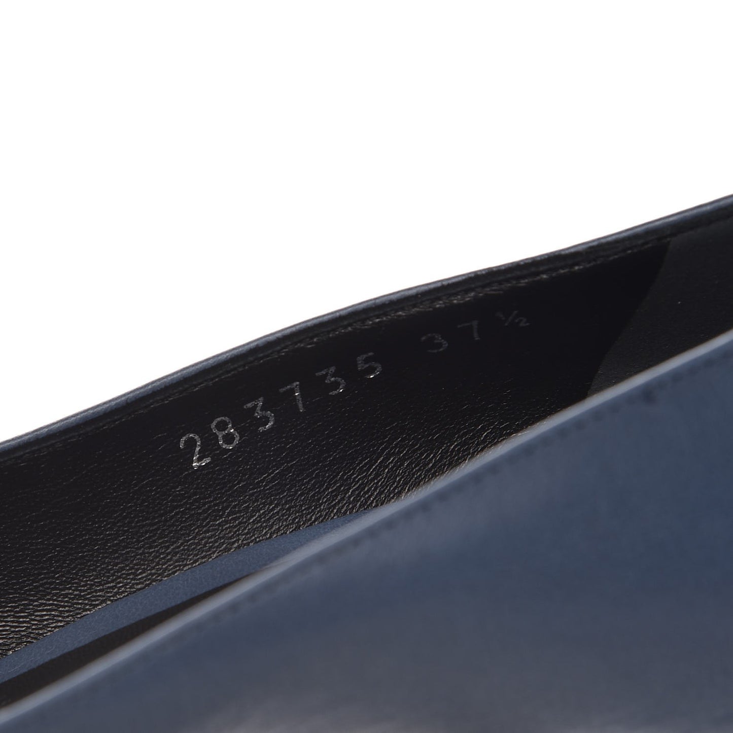 Calfskin Logo Plate Peep Toe Pumps 37.5 Admiral