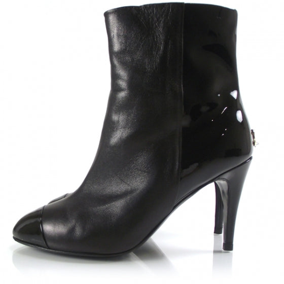 Patent Leather CC Boots 36.5 Black