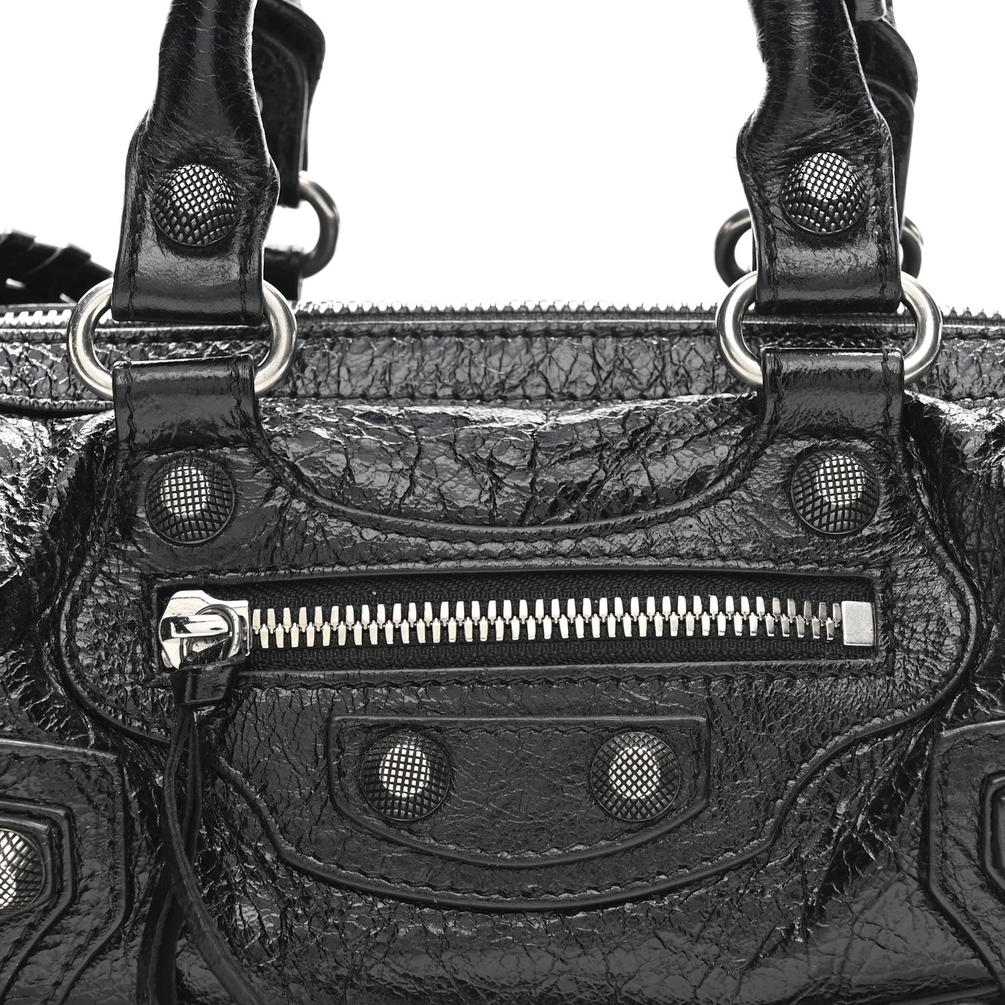 Agneau Arena Mini Le Cagole Duffle Crossbody Bag Black
