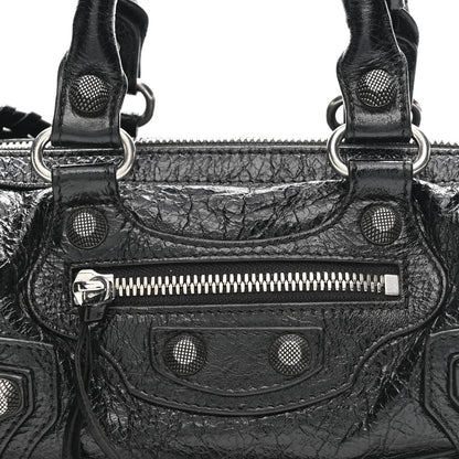 Balenciaga Agneau Arena Mini Le Cagole Duffle Crossbody Bag Black 9 of 14