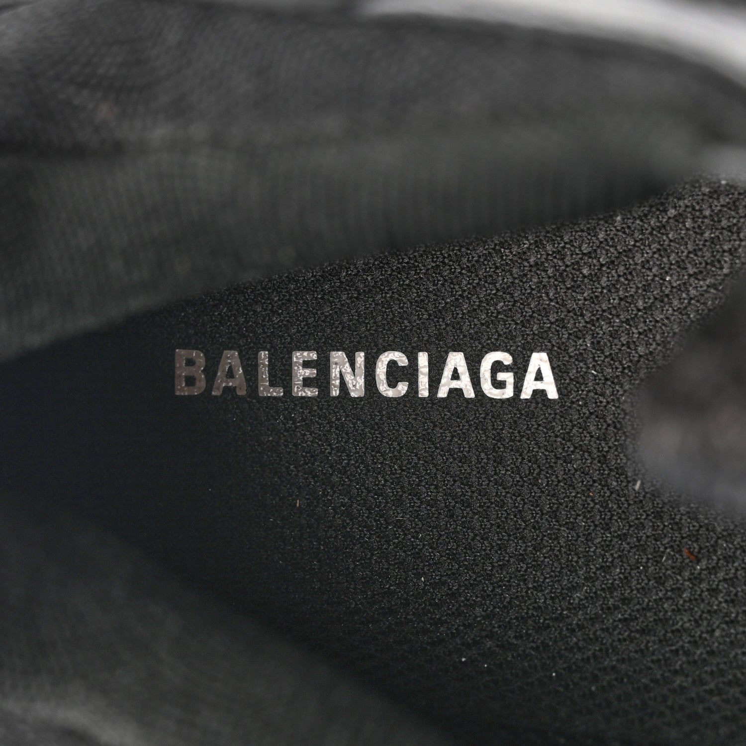 Balenciaga Fabric Mesh Womens Triple S Sneakers 38 Black 7 of 8