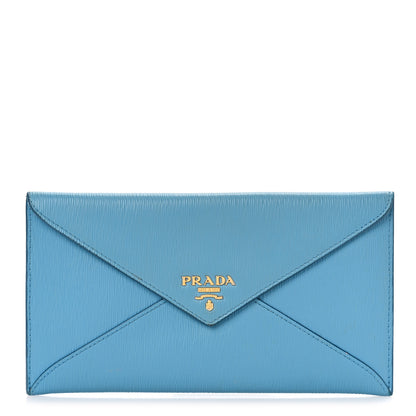 Prada Vitello Move Envelope Wallet Blue 1 of 8