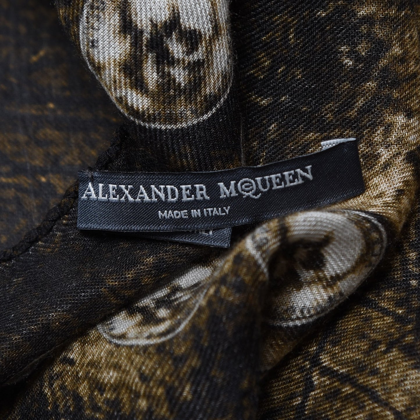 Modal Cashmere Skull Coin Scarf Black