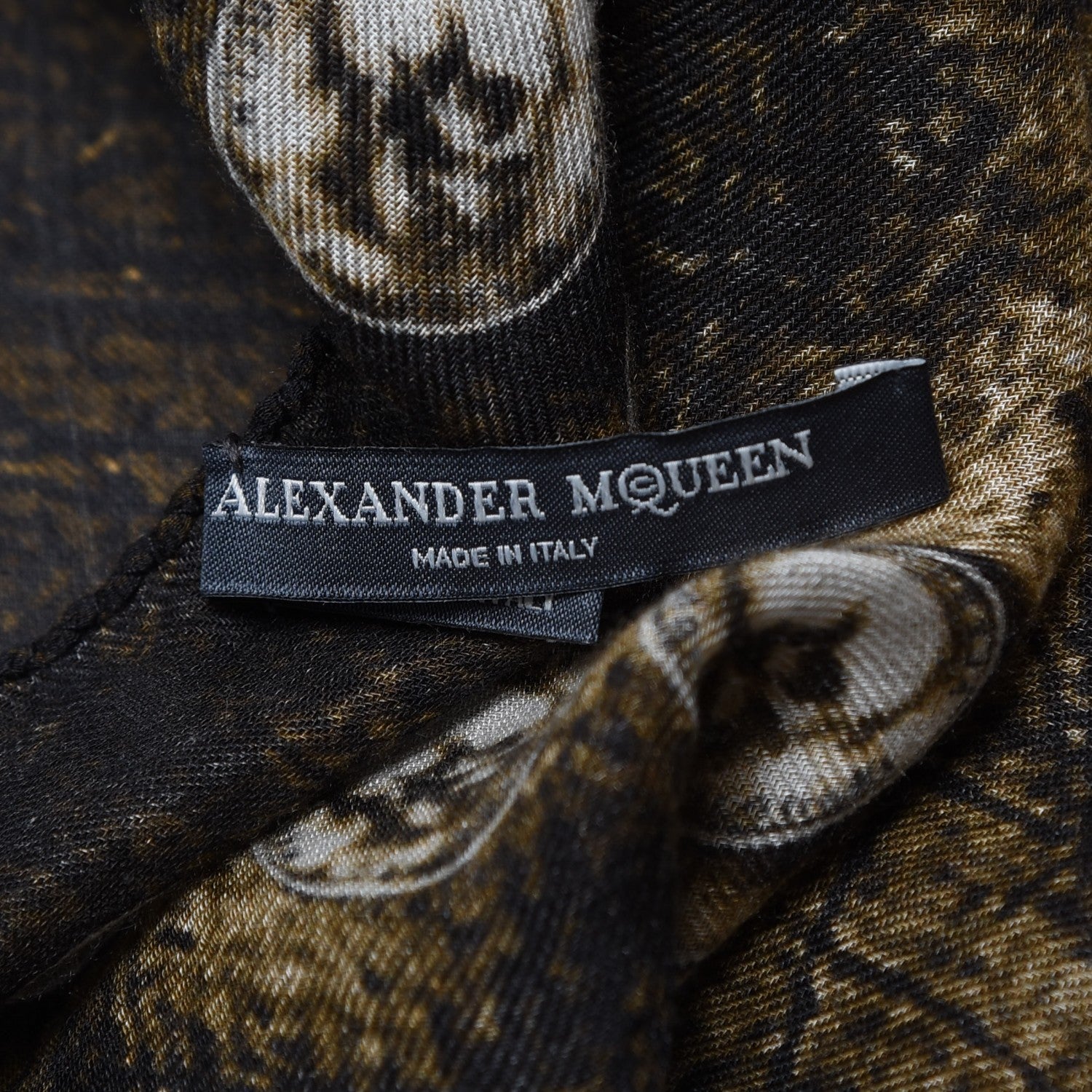 Alexander McQueen Modal Cashmere Skull Coin Scarf Black 5 of 5