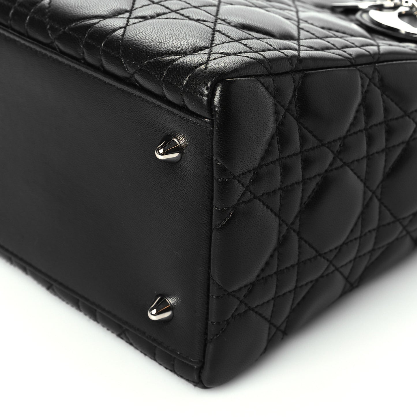 Lambskin Cannage Medium Lady Dior Black