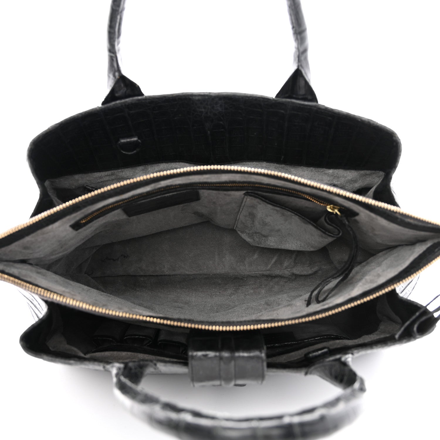 Nancy Gonzalez Crocodile Top Handle Satchel Dark Grey 4 of 13