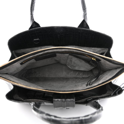 Nancy Gonzalez Crocodile Top Handle Satchel Dark Grey 4 of 13