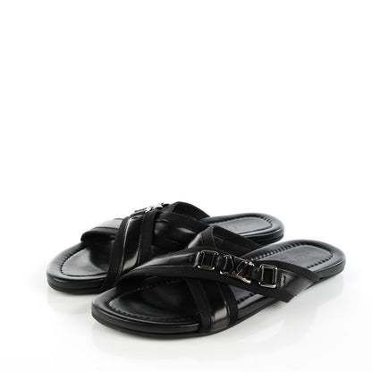 Louis Vuitton Leather Atoll Thong Sandals 9 Black 4 of 10