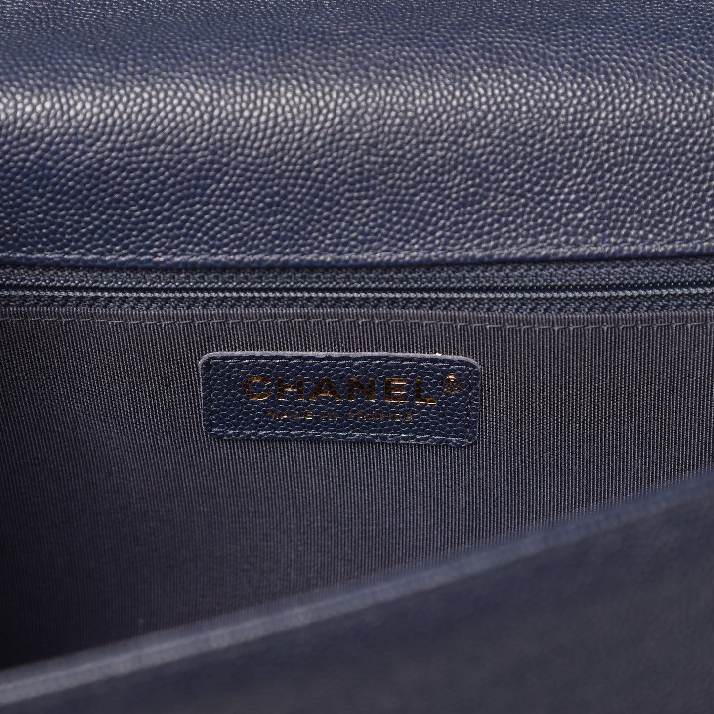 Caviar Quilted New Medium Boy Flap Dark Navy Blue