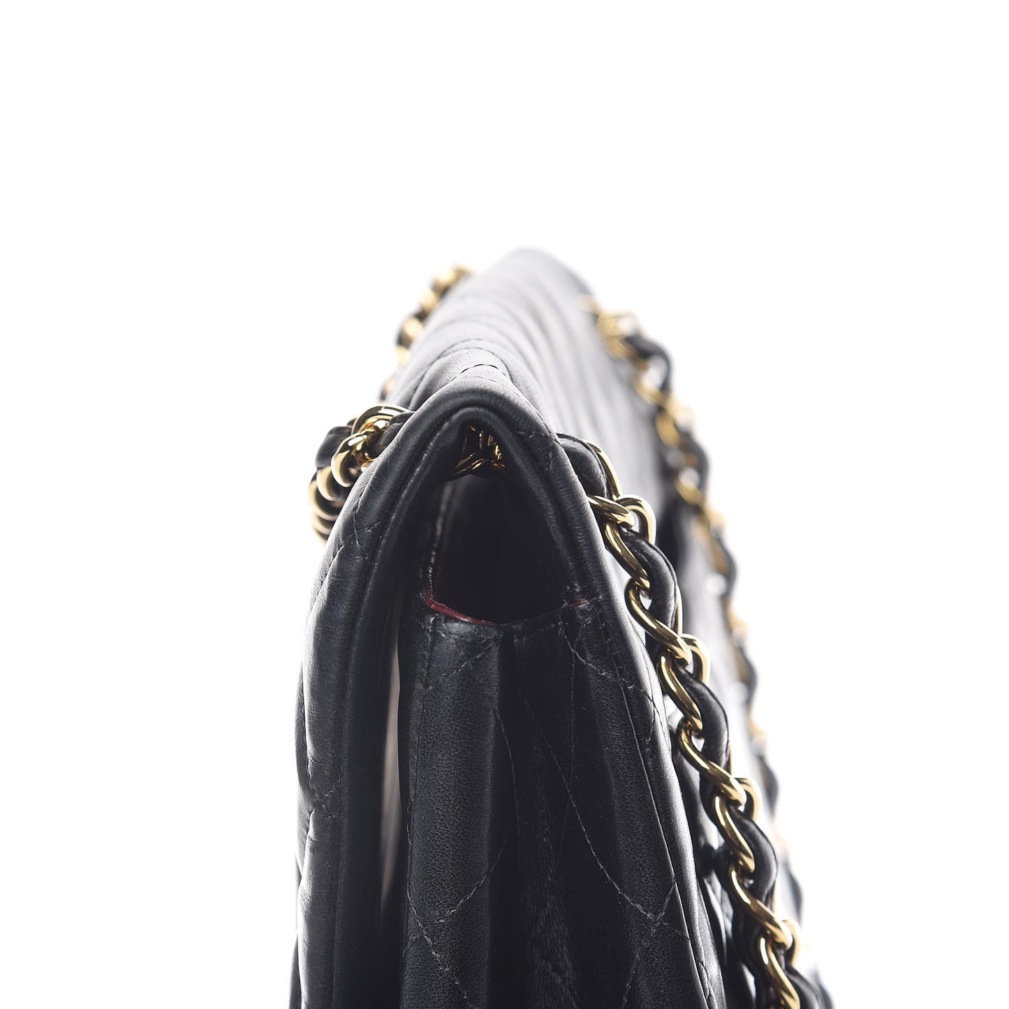 Lambskin Quilted Maxi Single Flap Black