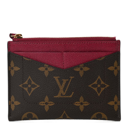 Louis Vuitton Monogram Zipped Card Holder Fuchsia 1 of 8