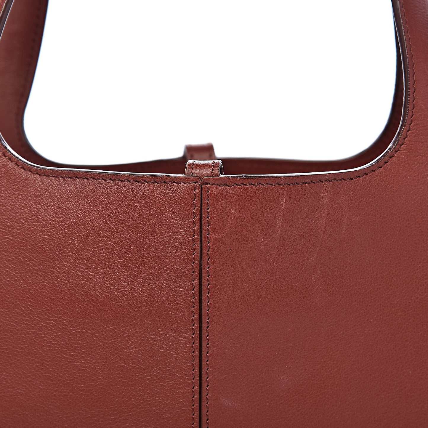 Calfskin Medium Tri-Fold Bag Red Wood
