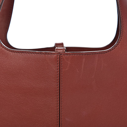 Celine Calfskin Medium Tri-Fold Bag Red Wood 12 of 17