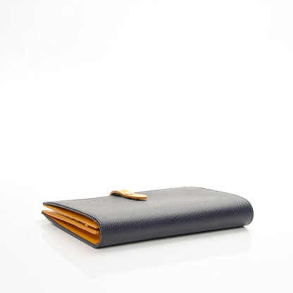 Celine Grained Shiny Calfskin Large Multifunction Strap Wallet Midnight 4 of 7
