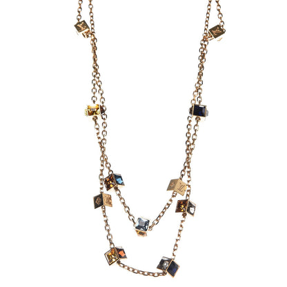 Louis Vuitton Swarovski Collier Gamble Crew Necklace Gold 1 of 5