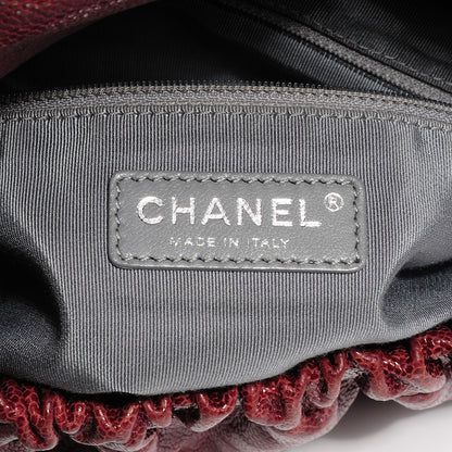 Chanel Grained Calfskin Maxi Elastic Flap Burgundy 7 of 8