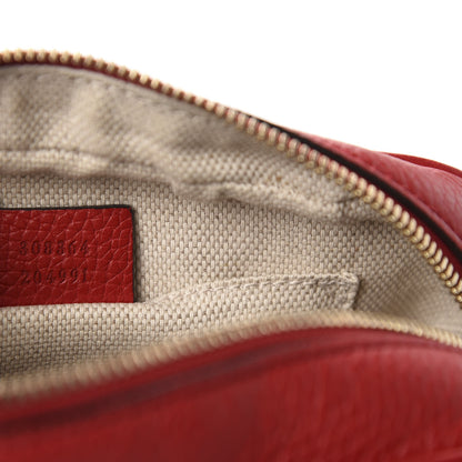 Gucci Pebbled Calfskin Small Soho Disco Bag Tabasco Red 9 of 10