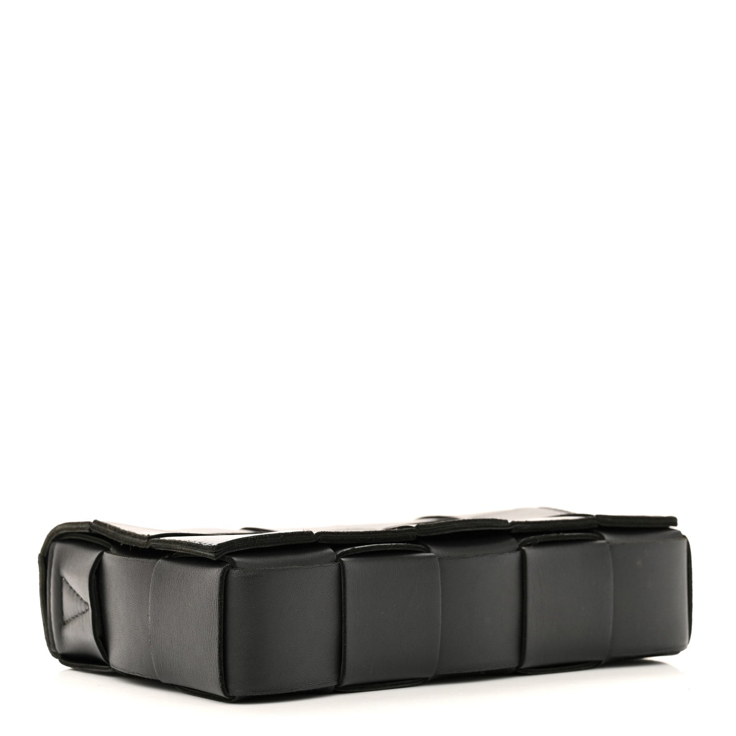 Lambskin Maxi Intrecciato Cassette Crossbody Bag Black