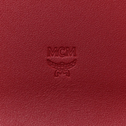 MCM Metallic Visetos Patricia Wallet On Chain Red Champagne Gold 6 of 10