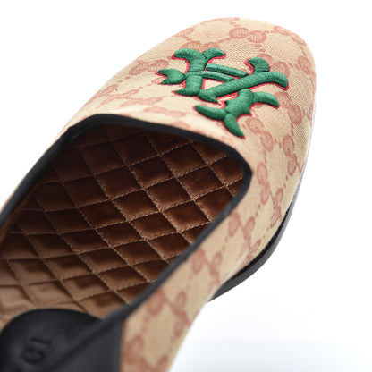 Gucci X MLB GG Monogram LA Dodgers Embroidered Mens Loafers 8.5 Beige Ruggine Black 12 of 19