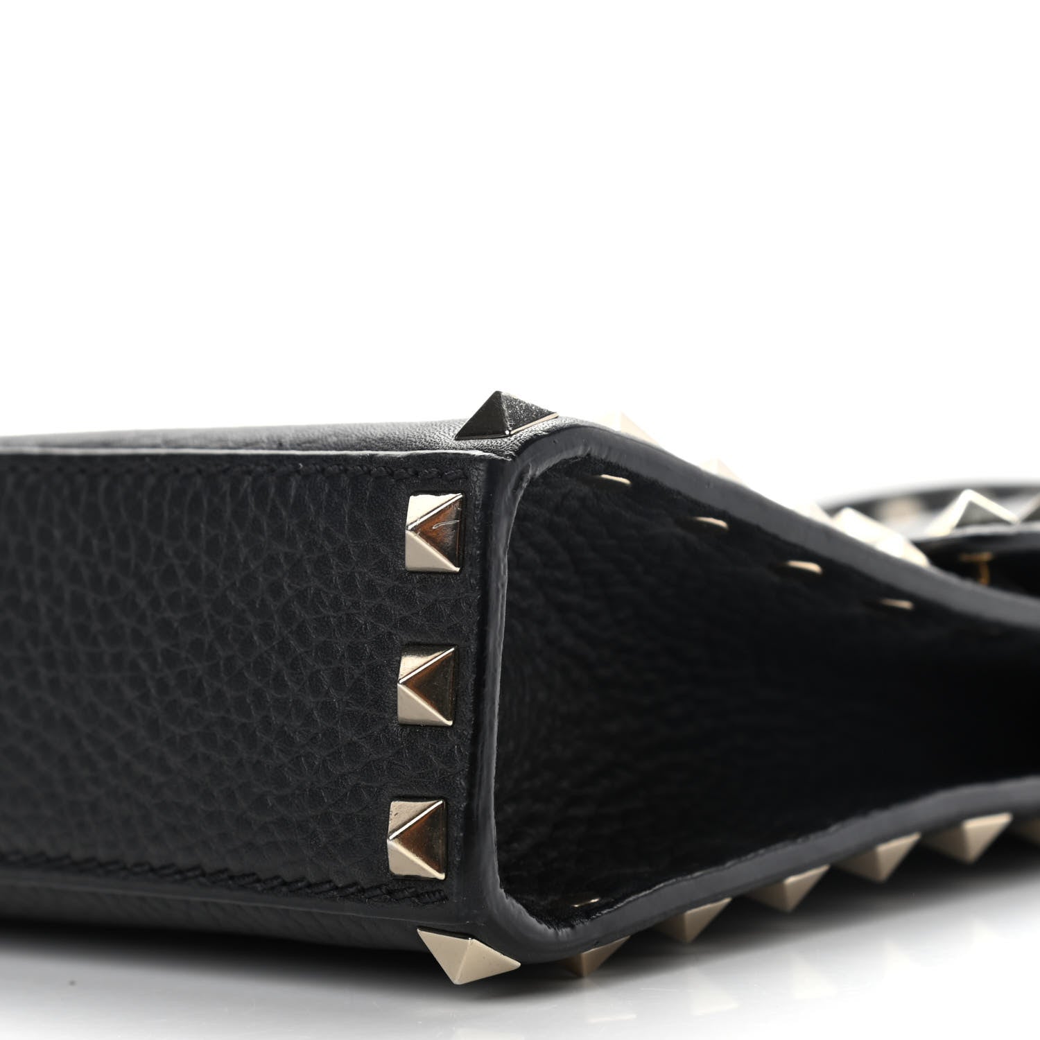 Valentino Garavani Pebbled Calfskin Medium Rockstud Flip Lock Crossbody Bag Black 10 of 13