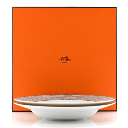 Hermes Porcelain Mosaique Au 24 Platine Soup Bowl Set of 2 6 of 6