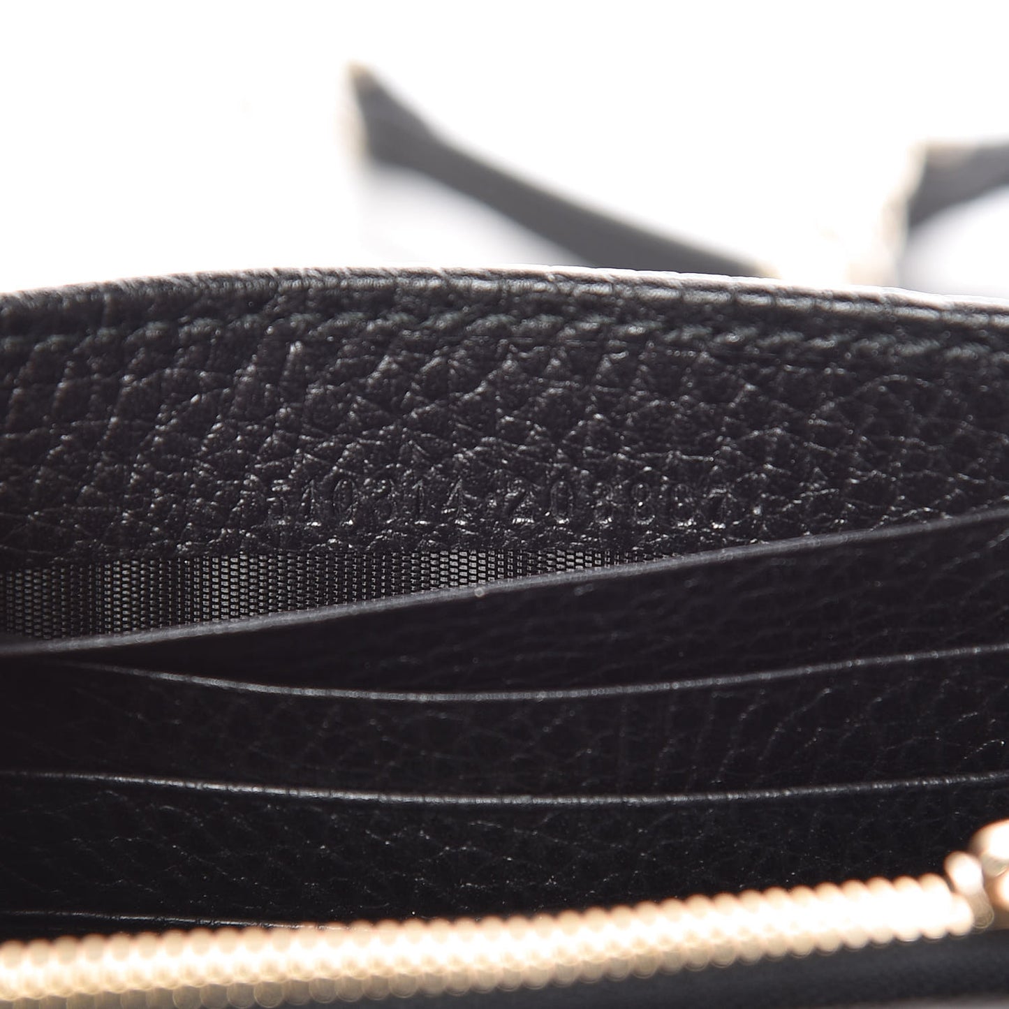 Dollar Calfskin Interlocking G Chain Wallet Black