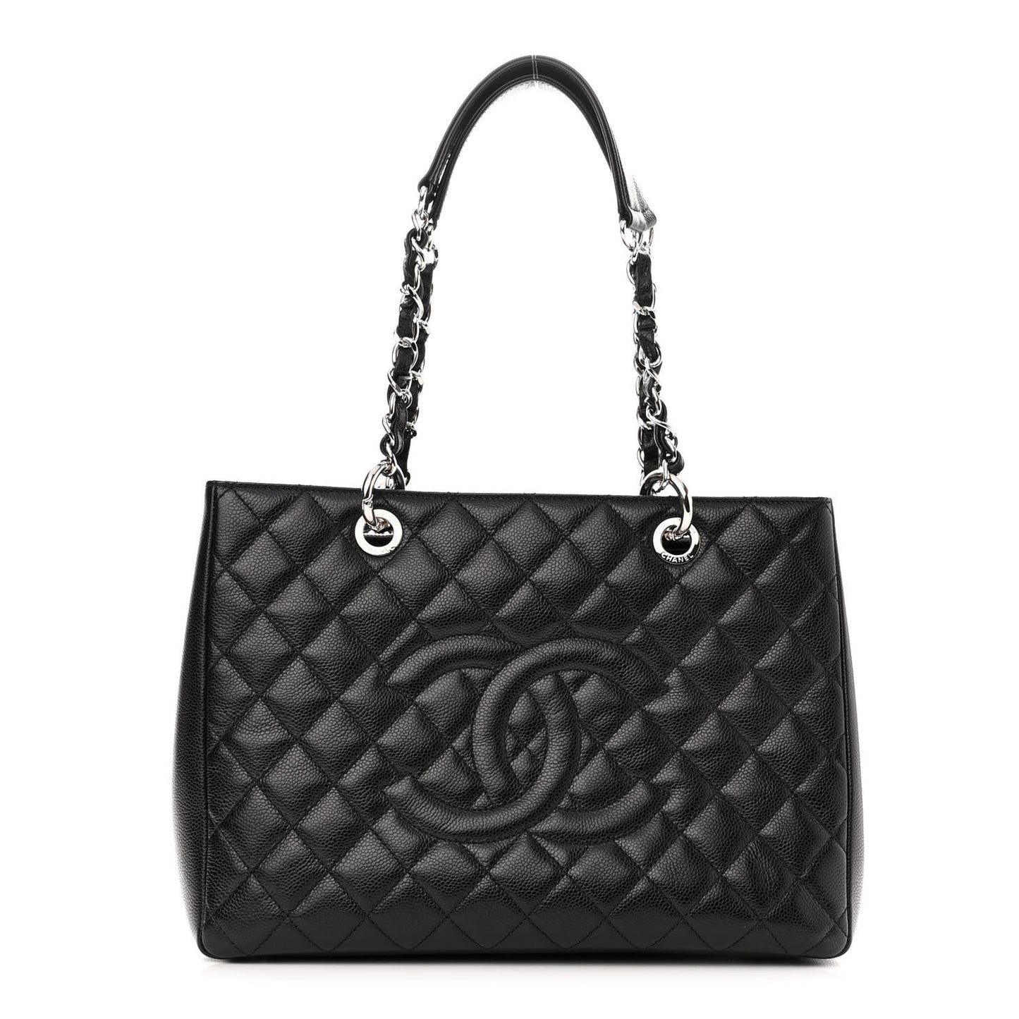 Caviar Quilted Grand Shopping Tote GST Black