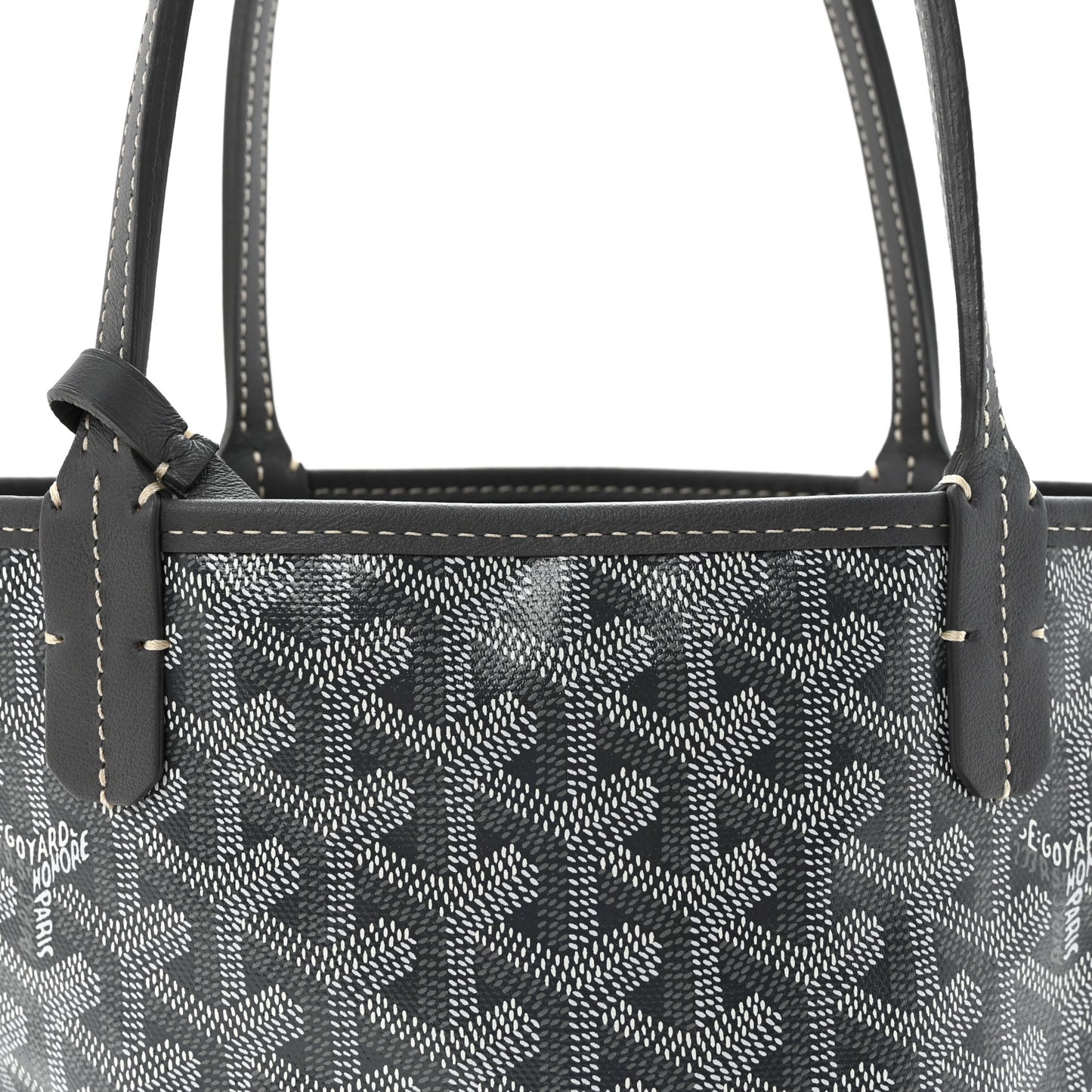 Goyardine Reversible Mini Anjou Grey