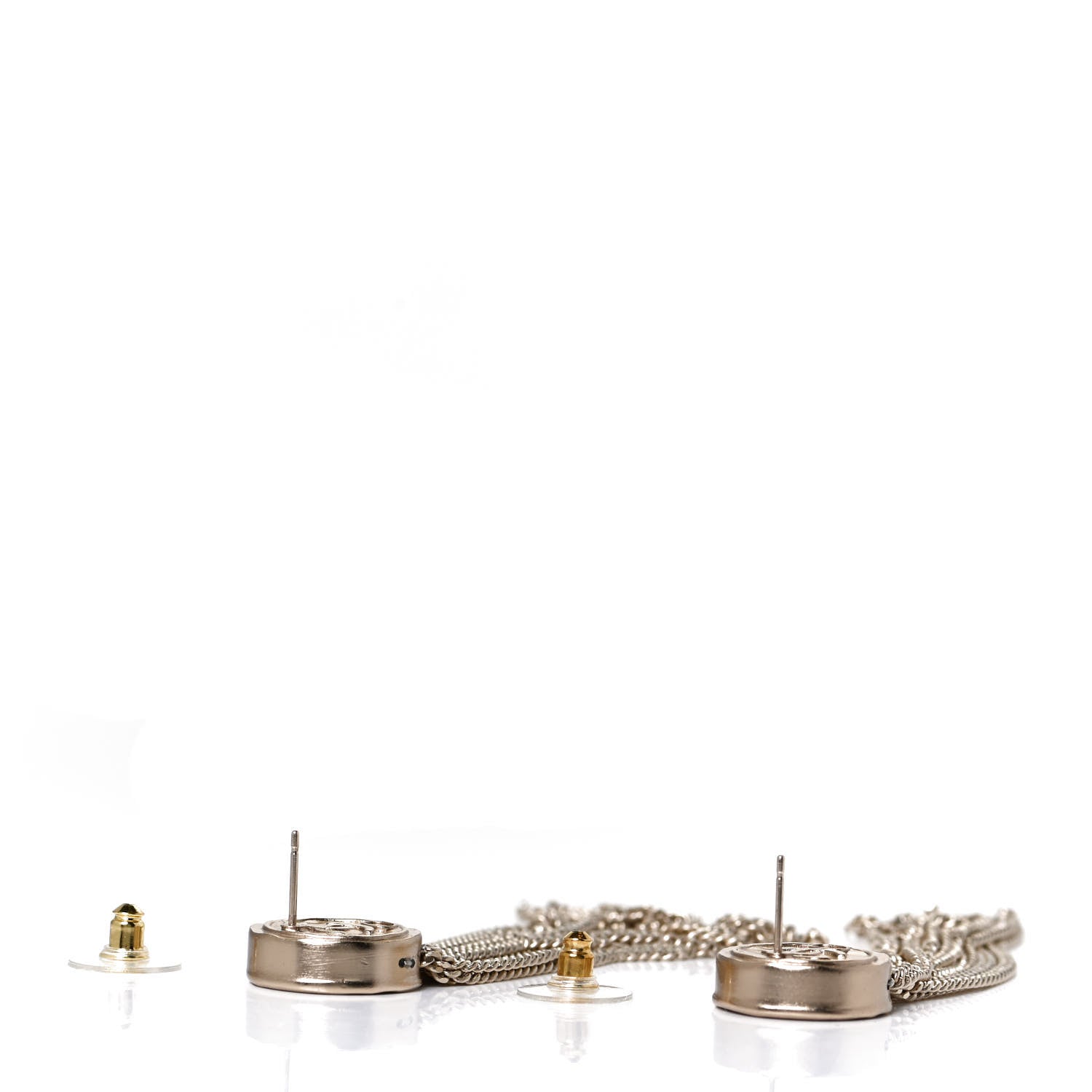 Chanel Chain CC Dangle Earrings Gold 3 of 6