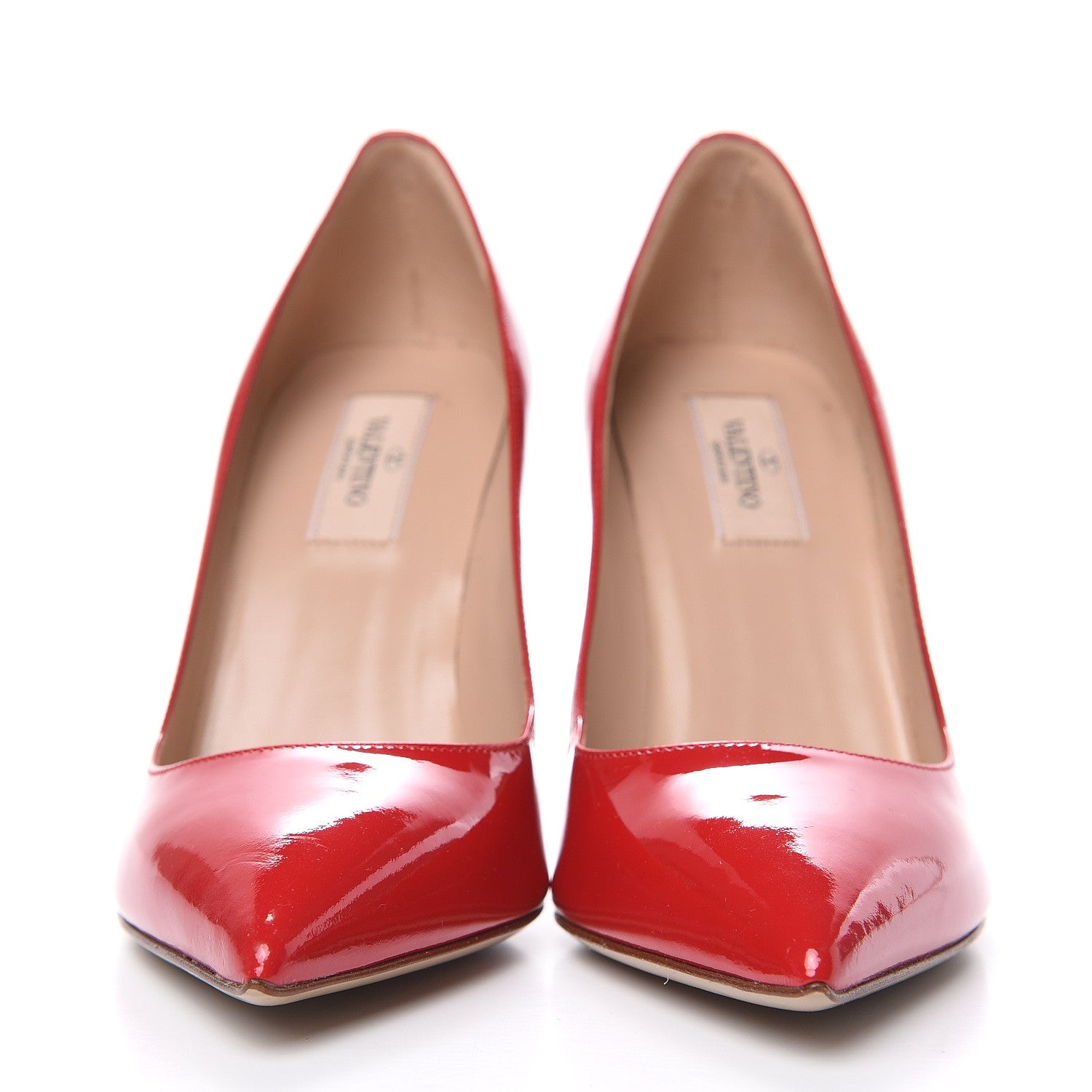 Valentino Garavani Patent Rockstud New Plain 100mm Pumps 38 Rosso Valentino 2 of 10