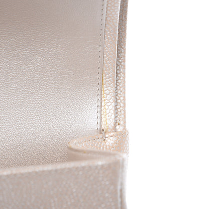 Chanel Pearly Caviar Quilted Jumbo Double Flap Light Beige 12 of 15