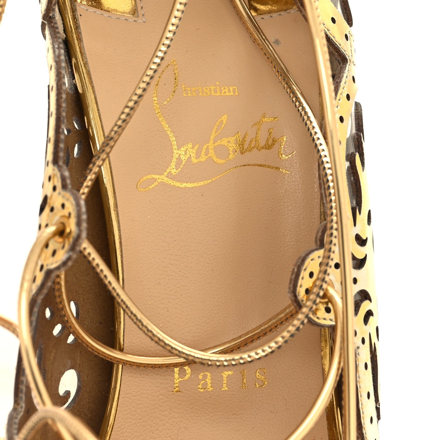 Christian Louboutin Metallic Impera 120 Pumps 39 Gold 7 of 8