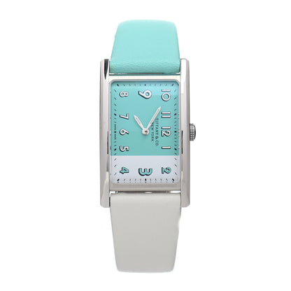 Tiffany Stainless Steel Calfskin 22mm East West 2-Hand Quartz Watch Tiffany Blue 1 of 5