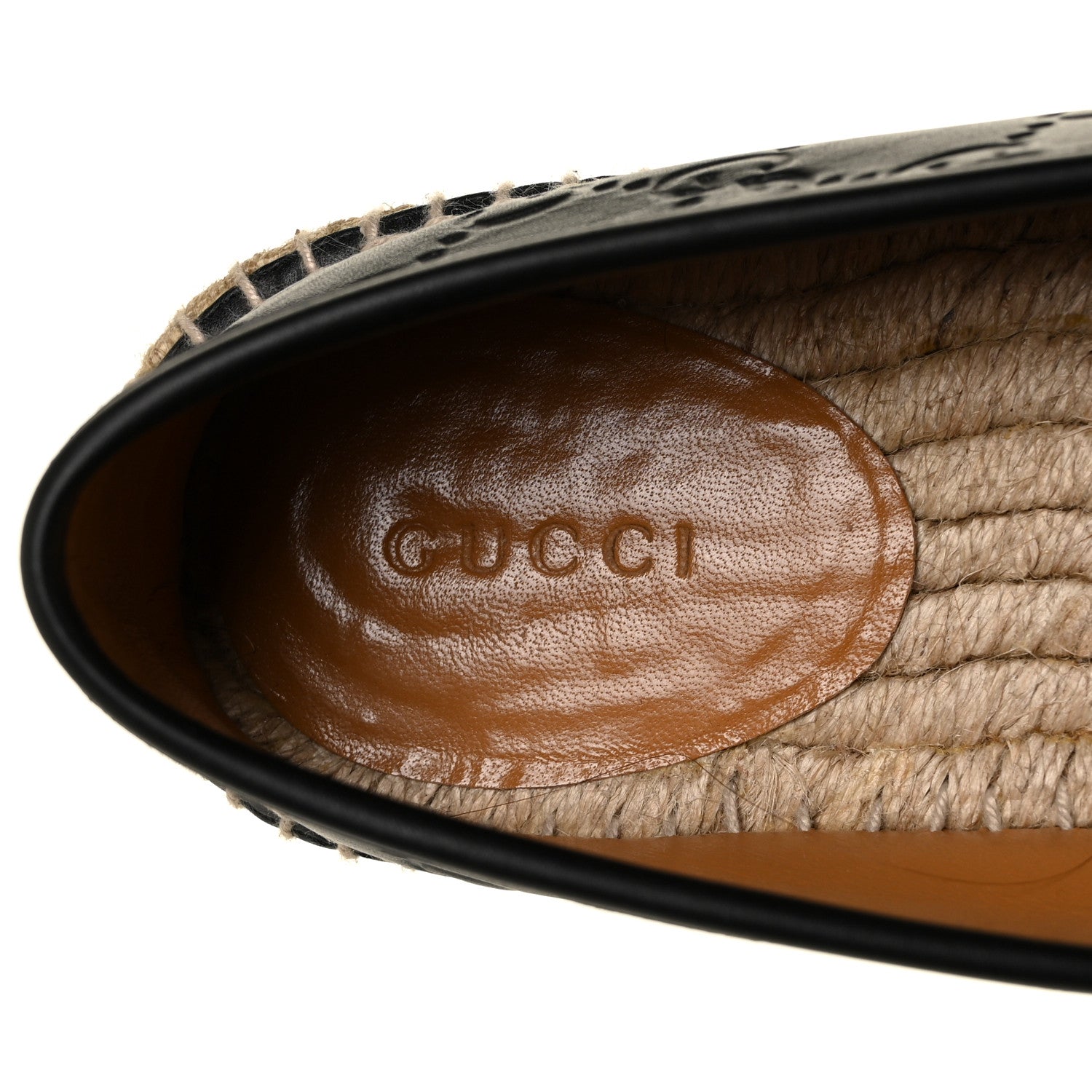 Gucci Guccissima Signature Espadrilles 38 Black 7 of 8