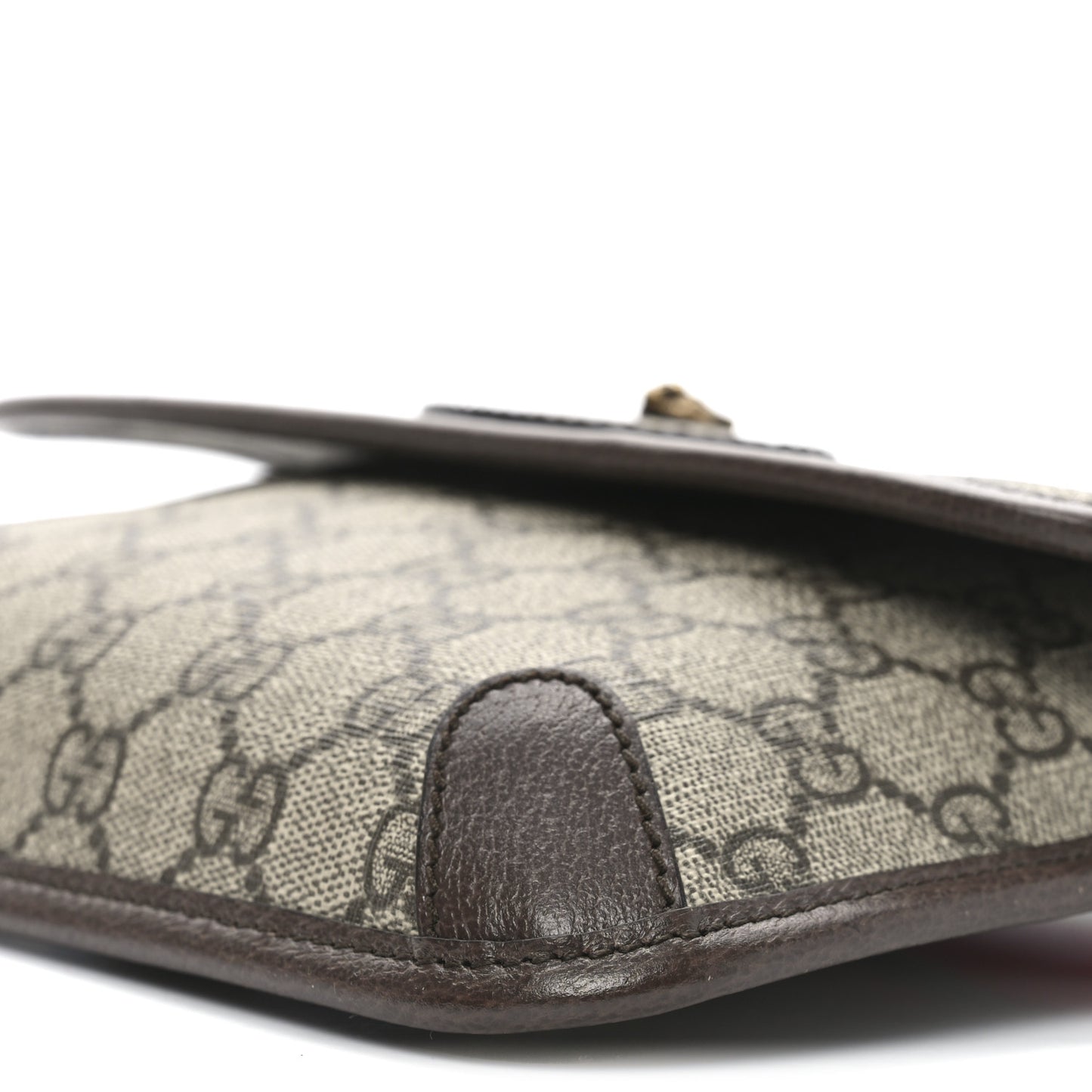 GG Supreme Monogram Neo Vintage Web Belt Bag Brown