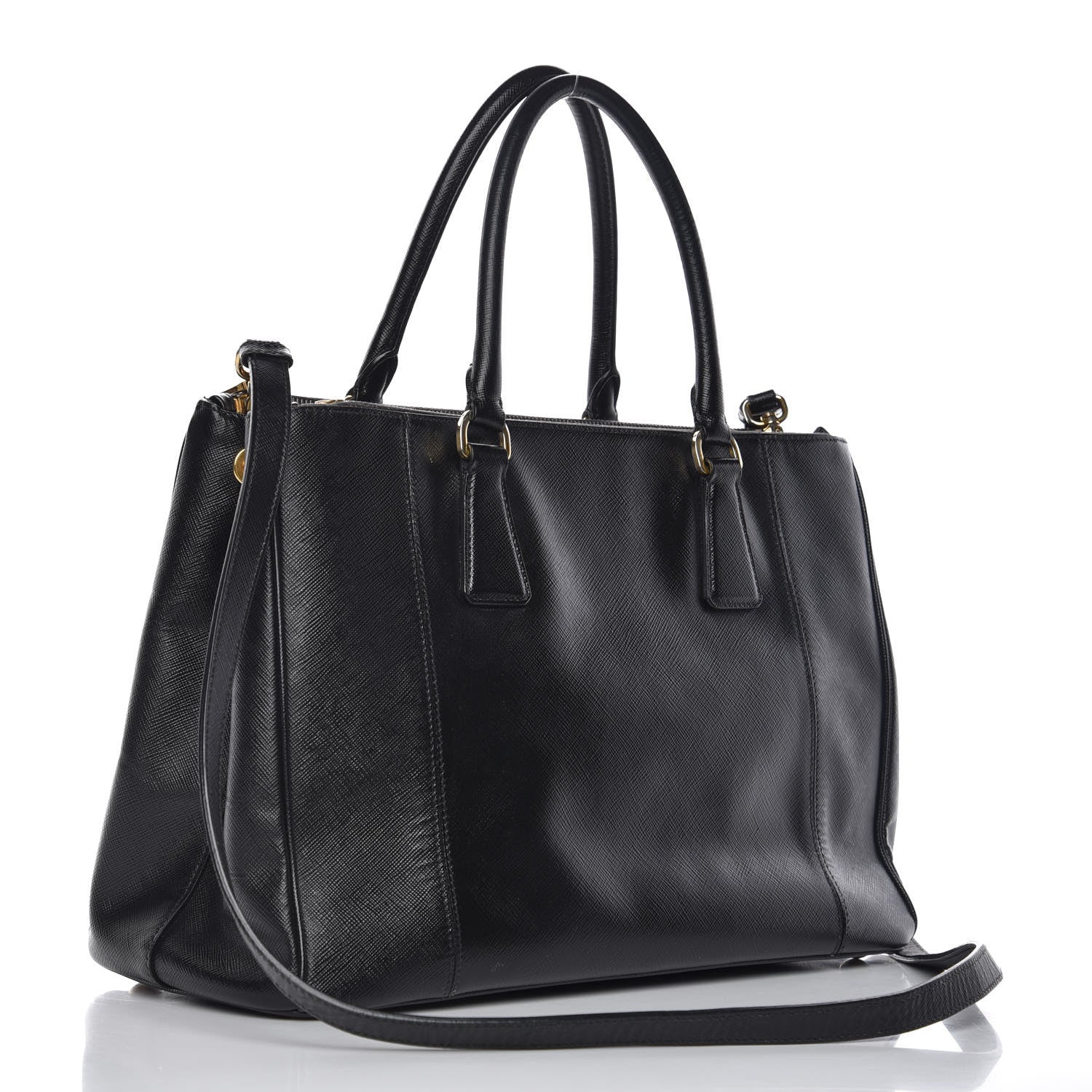 Prada Saffiano Medium Galleria Double Zip Tote Black 3 of 20