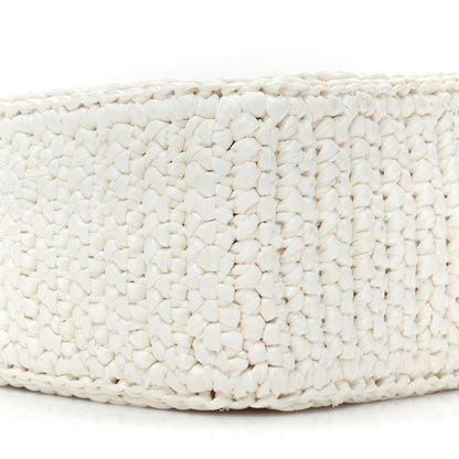 Prada Yarn Raffia Effect Crochet Re-Edition 2005 Shoulder Bag White 8 of 9