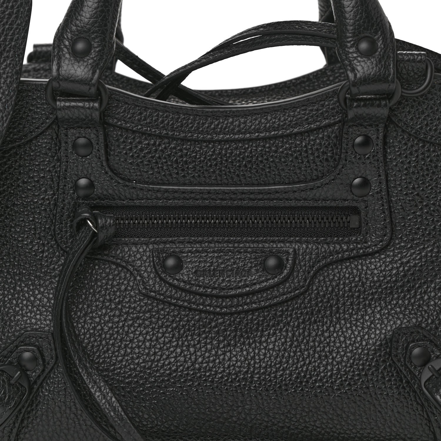 Balenciaga Grained Calfskin Neo Classic Black Hardware Mini City Black 7 of 9