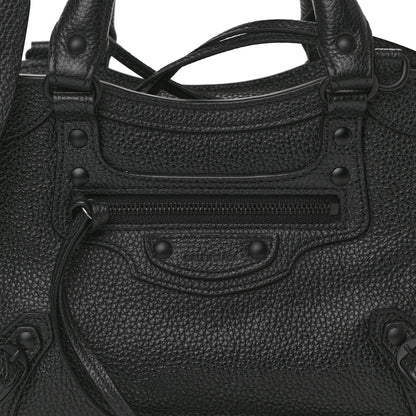 Balenciaga Grained Calfskin Neo Classic Black Hardware Mini City Black 7 of 9