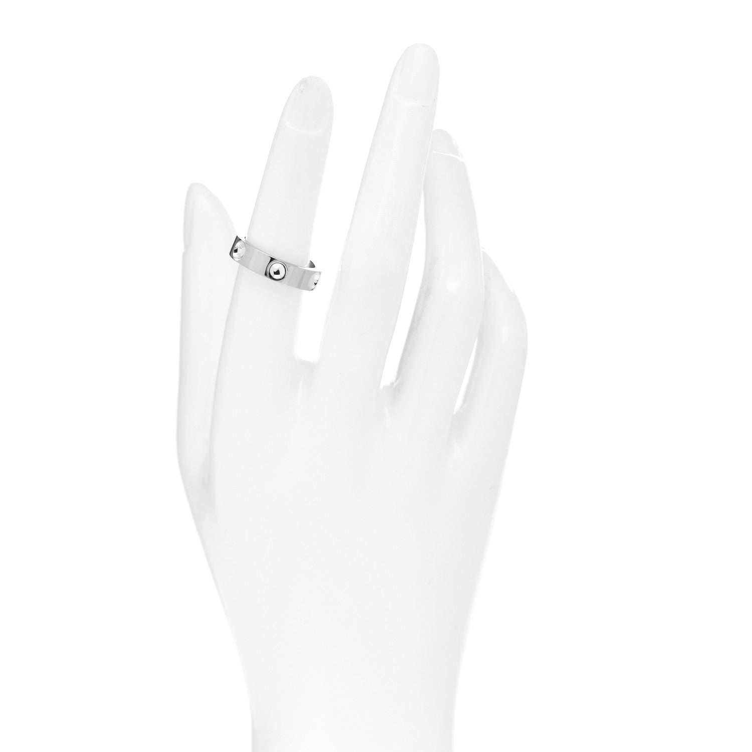 Louis Vuitton 18K White Gold Empreinte Ring 53 6.25 2 of 5