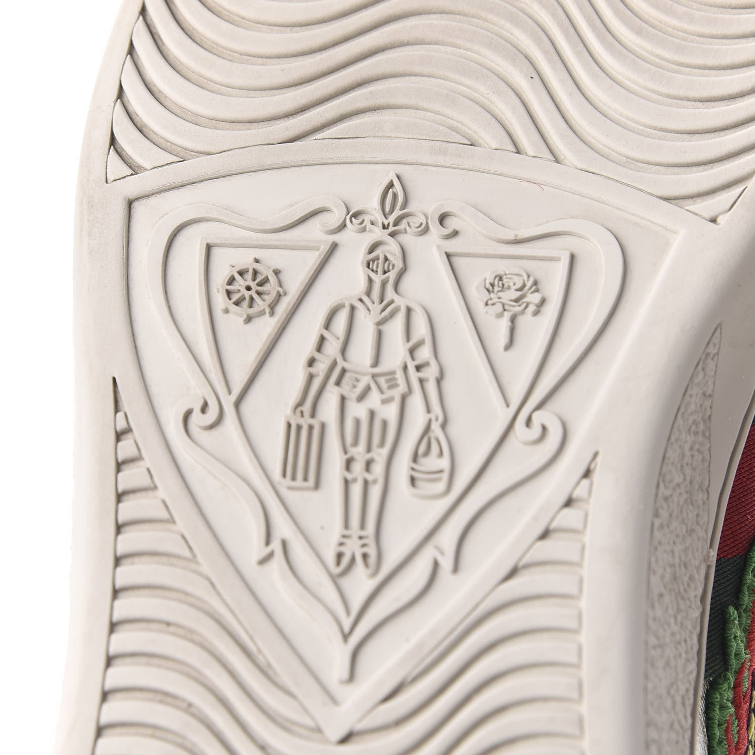 Gucci Metallic Nappa Ayers Web Dragon Embroidered Mens New Ace Sneakers 11 Silver 9 of 10