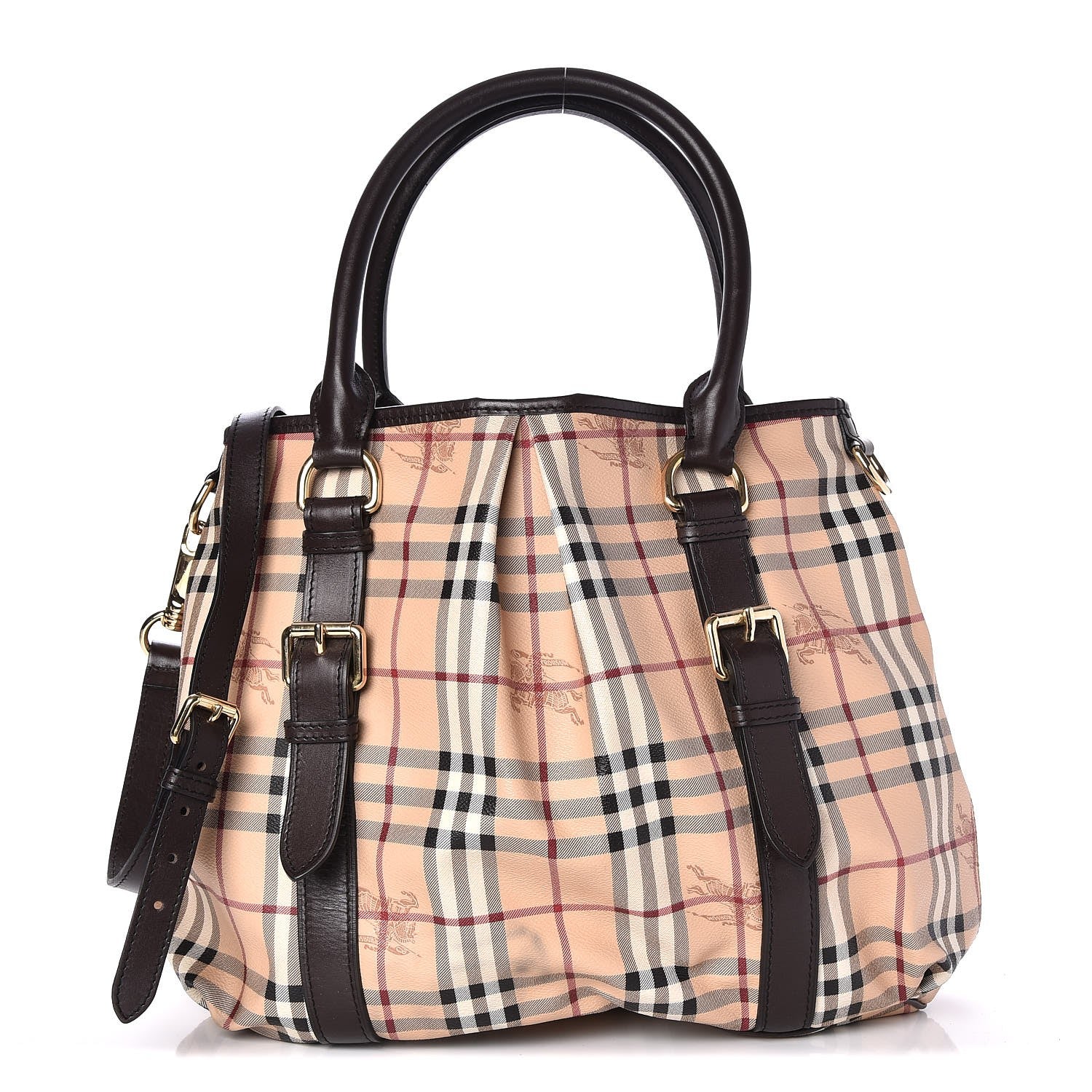 Burberry Haymarket Check Large Northfield Tote Chocolate 1 of 11