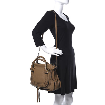 Chloe Calfskin Braided Medium Marcie Satchel Nut 2 of 10