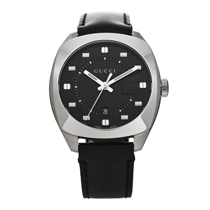 Gucci Stainless Steel Calfskin 40mm GG2570 Quartz Watch Black 1 of 4