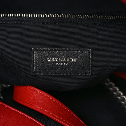 Saint Laurent Lambskin Charm Studded Teddy Drawstring Bag Eros Red 6 of 13