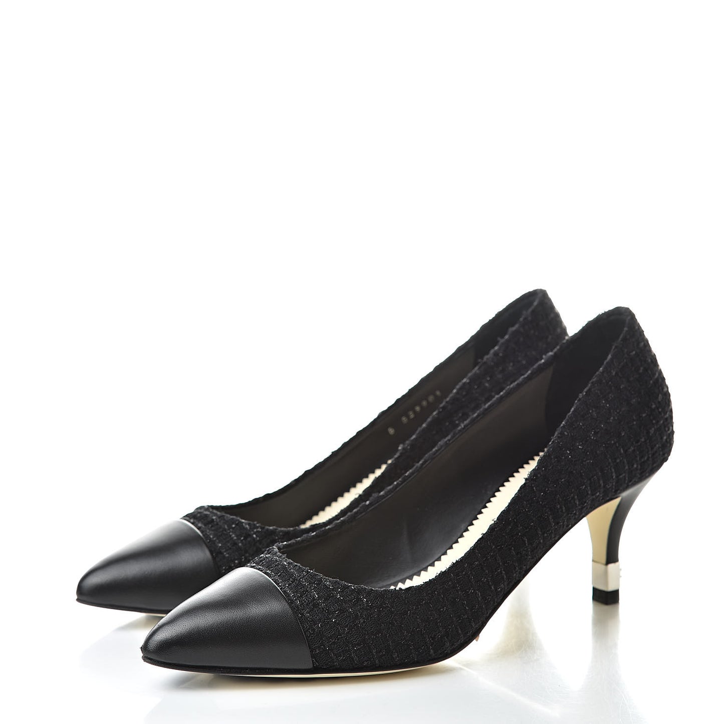 Lambskin Tweed CC Pump 36.5 Black